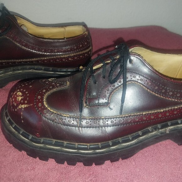 GRIPFAST STEEL TOE OXFORD BROWN LEATHER SHOES SZ 5 UK 35 - Picture 4 of 16